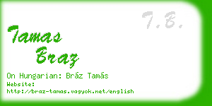 tamas braz business card